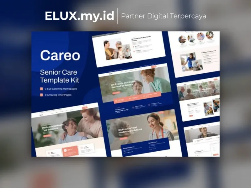 Detail Produk Careo Elderly Senior Care Elementor Template Kit Lifetime