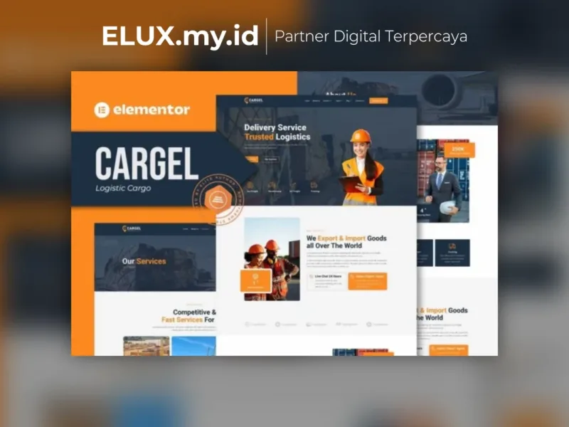 Foto Asli Cargel Logistic Cargo Elementor Template Kit Lifetime Unlimited Domain
