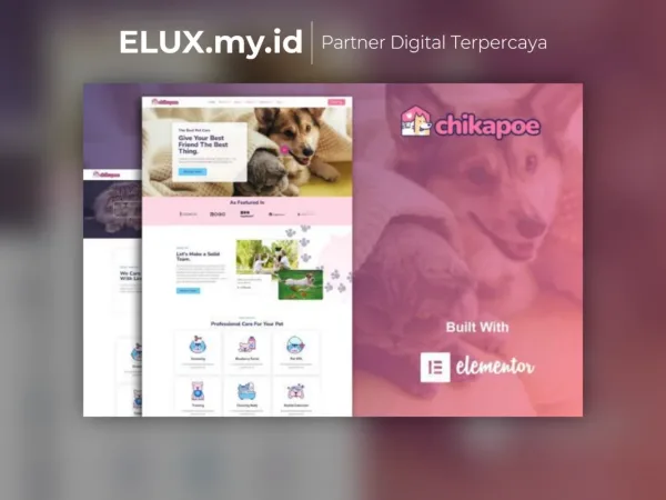 Lisensi Resmi Chikapoe Pet Care Veterinary Elementor Template Kit Lifetime