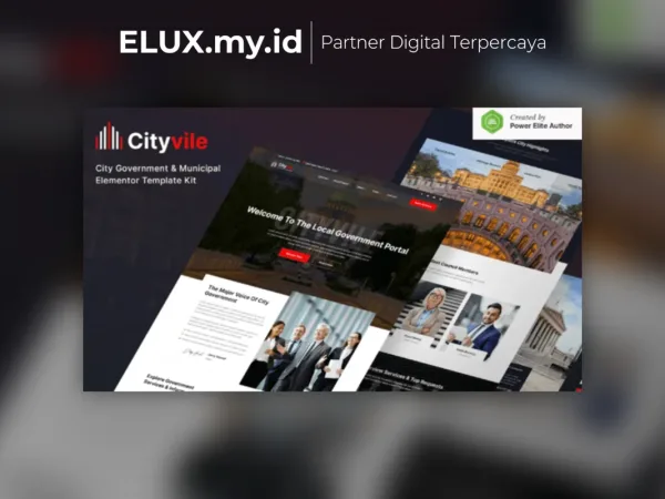 Detail Produk Cityvile City Government Municipal Elementor Template Kit