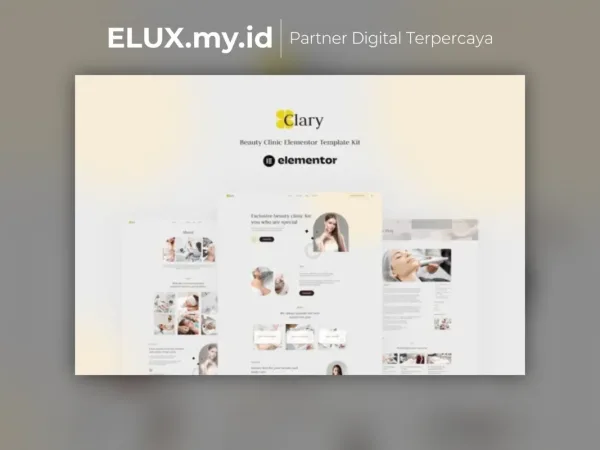 Foto Asli Clary Beauty Clinic Elementor Template Kit Lifetime Unlimited Domain