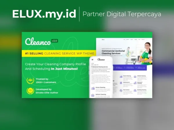 Detail Produk Cleanco Cleaning Service Company Wordpress Theme