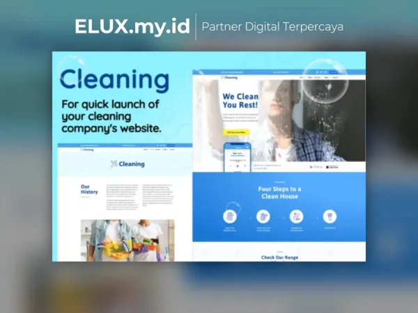 Tampilan Cleaning Small Business Template Kit Lifetime Unlimited Domain