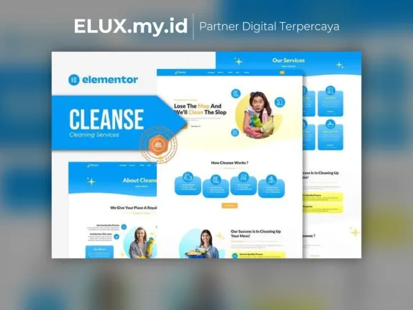 Foto Asli Cleanse Cleaning Services Elementor Template Kit Lifetime Unlimited