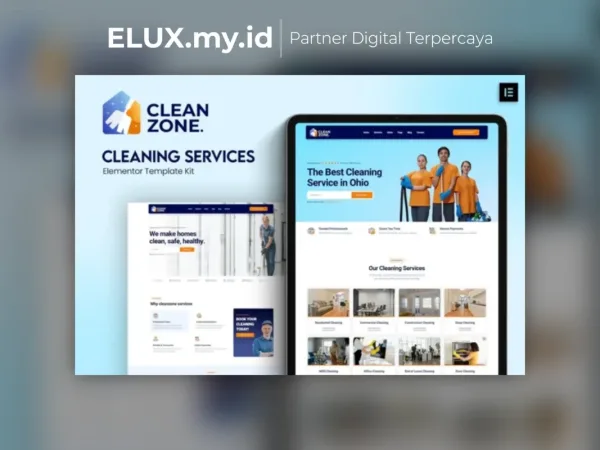 Foto Asli Cleanzone Cleaning Services Elementor Template Kit Lifetime Unlimited