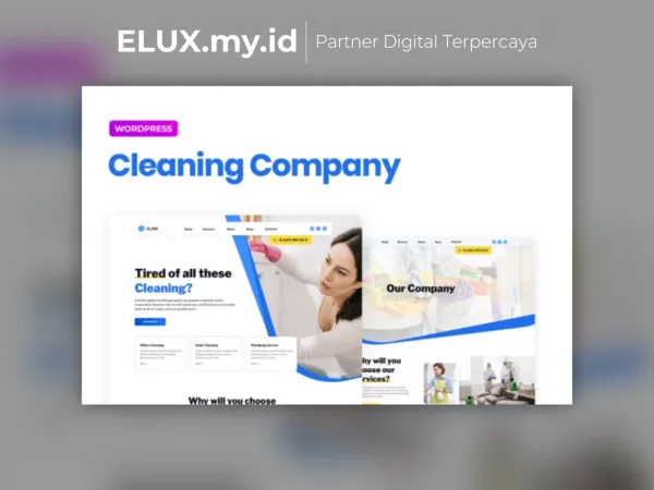 Tampilan Clino Cleaning Business Elementor Template Kit Lifetime Unlimited