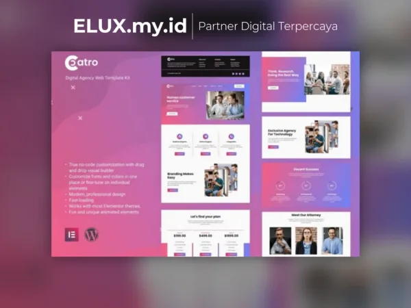 Jual Coatro Digital Agency Elementor Template Kit Lifetime Unlimited Domain