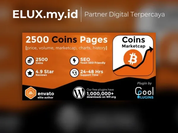Lisensi Resmi Coins Marketcap Wordpress Cryptocurrency Plugin