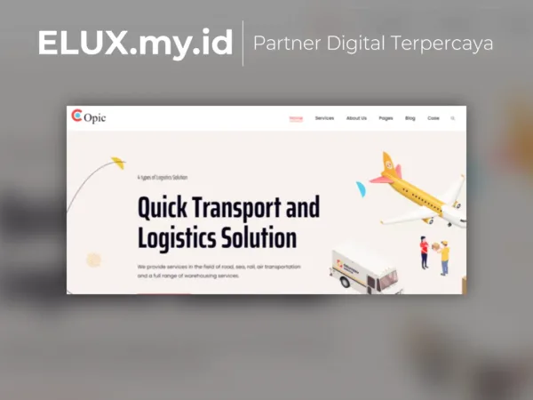 Tampilan Copic Transport Logistics Wordpress Theme