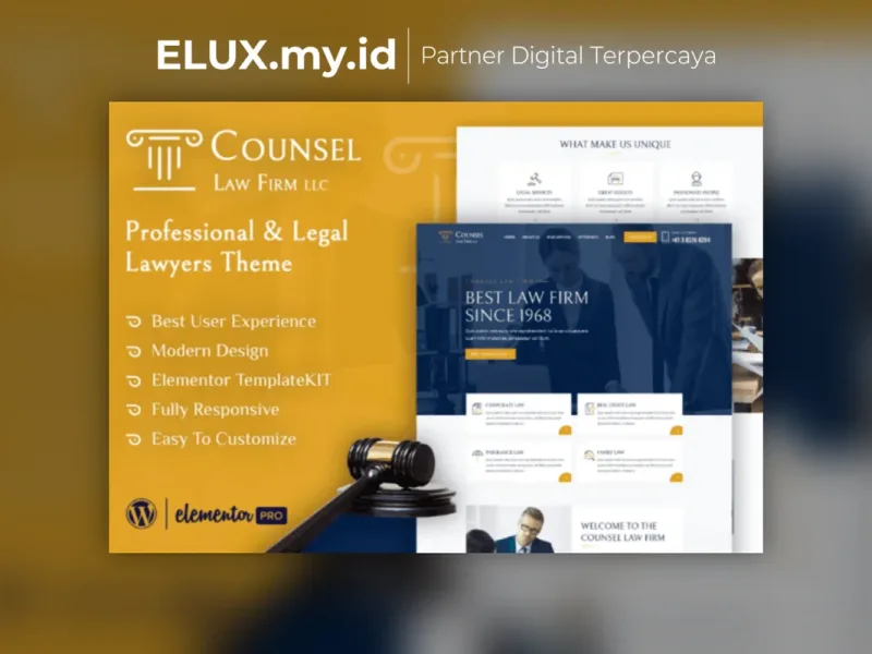 Counsel Law Firm Elementor Template Kit Lifetime Lisensi Resmi Counsel Law Firm Elementor Template Kit Lifetime Unlimited Domain