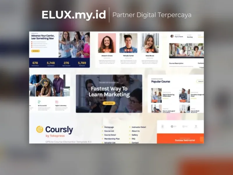 Jual Coursly Education Offline Course Elementor Template Kit Lifetime Unlimited