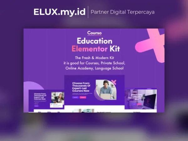 Foto Asli Courso Online University Courses Elementor Template Kit Lifetime