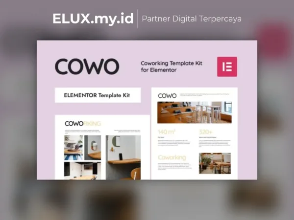 Detail Produk Cowo Coworking Elementor Template Kit Lifetime Unlimited Domain