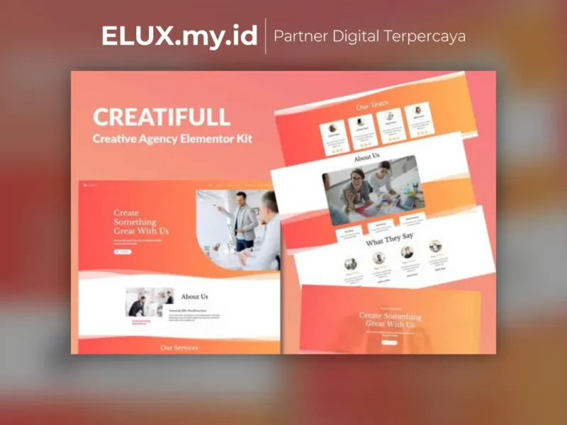 Lisensi Resmi Creatifull Creative Agency Elementor Template Kit Lifetime