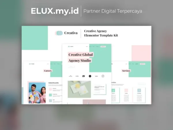 Jual Creativa Creative Agency Elementor Template Kit Lifetime Unlimited Domain
