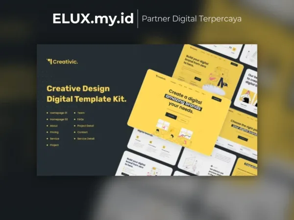 Jual Creativic Creative Agency Elementor Template Kit Lifetime Unlimited Domain