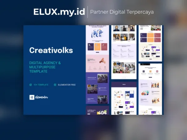 Tampilan Creativolks Creative Business Agency Elementor Template Kit Lifetime