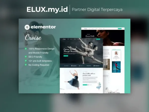 Jual Croise Ballet Dance School Elementor Pro Template Kit Lifetime Unlimited