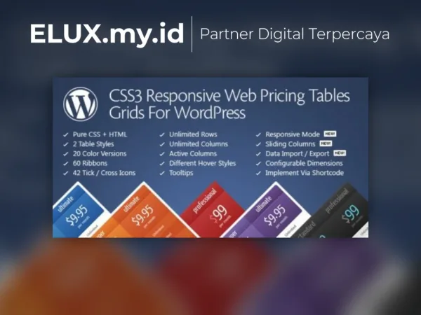 Tampilan Css3 Responsive Wordpress Compare Pricing Tables Plugin