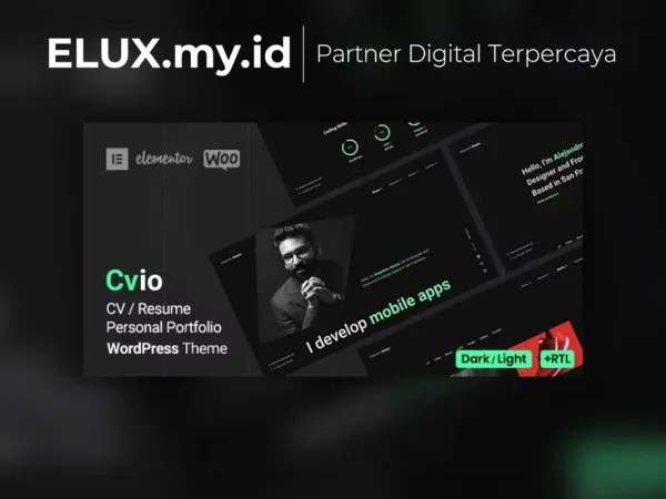 Detail Produk Cvio Cv Resume Wordpress Theme