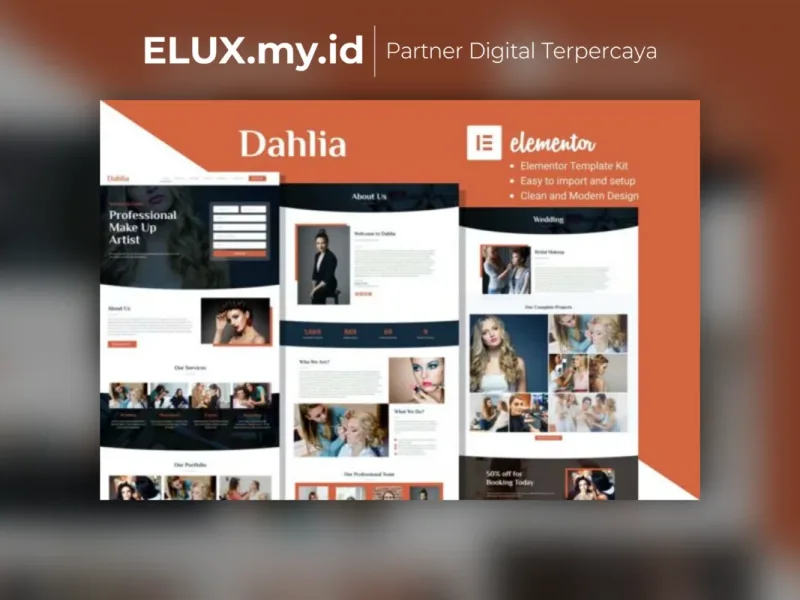 Dahlia Beauty Business Elementor Template Kit Lisensi Resmi Dahlia Beauty Business Elementor Template Kit Lifetime Unlimited
