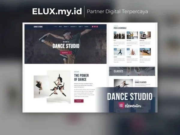Jual Dance Studio Elementor Template Kit Lifetime Unlimited Domain