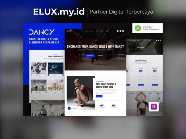 Tampilan Dancy Dance School Studio Elementor Template Kit Lifetime Unlimited