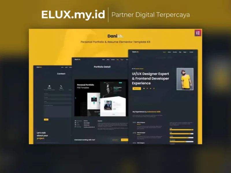 Danish Personal Portfolio Resume Elementor Jual Danish Personal Portfolio Resume Elementor Template Kit Lifetime Unlimited