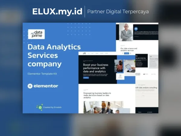 Detail Produk Dataprime Data Analytics Services Elementor Template Kit Lifetime