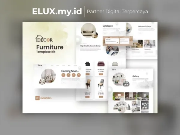 Jual Decor Furniture Interior Design Elementor Template Kit Lifetime Unlimited