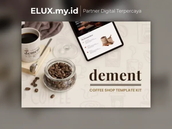 Foto Asli Dement Coffee Shop Elementor Template Kit Lifetime Unlimited Domain