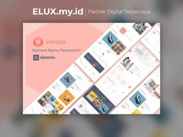 Tampilan Denaya Business Agency Elementor Template Kit Lifetime Unlimited Domain