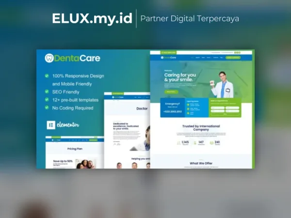 Jual Dentacare Dentist Medical Elementor Template Kit Lifetime Unlimited Domain