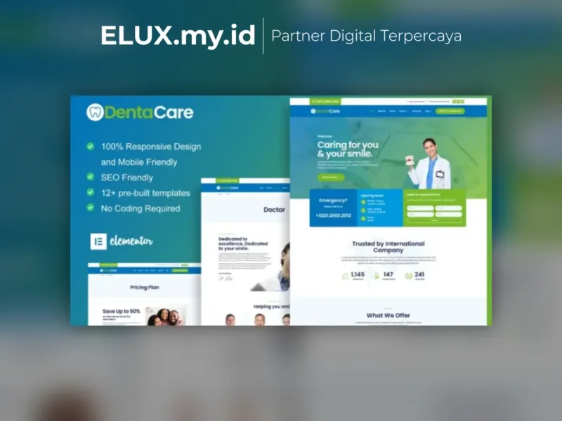 Dentacare Dentist Medical Elementor Template Kit Jual Dentacare Dentist Medical Elementor Template Kit Lifetime Unlimited Domain