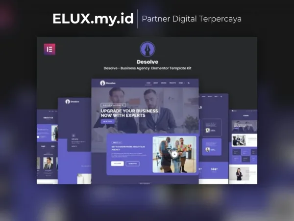 Foto Asli Desolve Business Agency Elementor Template Kit Lifetime Unlimited