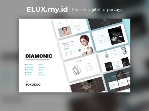 Jual Diamonic Jewellery Store Elementor Template Kit Lifetime Unlimited Domain