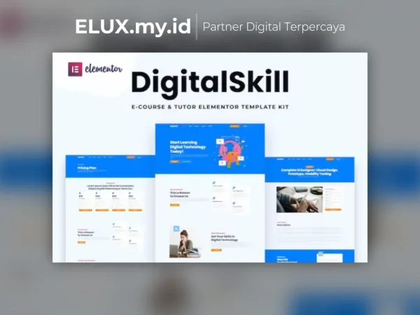 Foto Asli Digitalskill E Course Online Tutorials Elementor Pro Template Kit