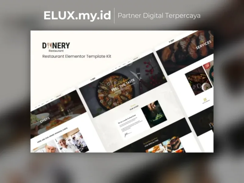 Dinery Restaurant Elementor Template Kit Lifetime Foto Asli Dinery Restaurant Elementor Template Kit Lifetime Unlimited Domain