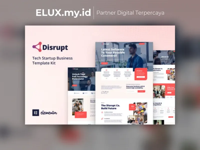 Disrupt Tech Startup Business Elementor Template Detail Produk Disrupt Tech Startup Business Elementor Template Kit Lifetime