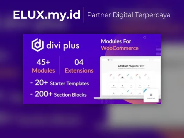 Detail Produk Divi Plus Powerful Multipurpose Wordpress Plugin For Divi