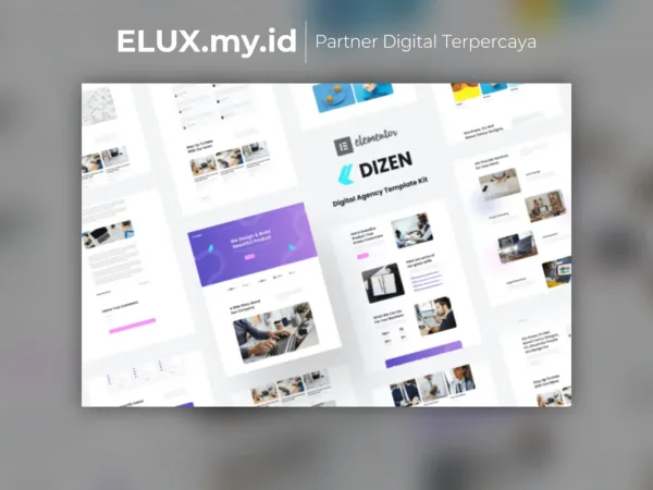 Jual Dizen Digital Agency Elementor Template Kit Lifetime Unlimited Domain