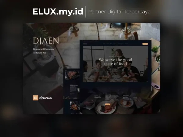 Lisensi Resmi Djaen Restaurant Elementor Template Kit Lifetime Unlimited Domain