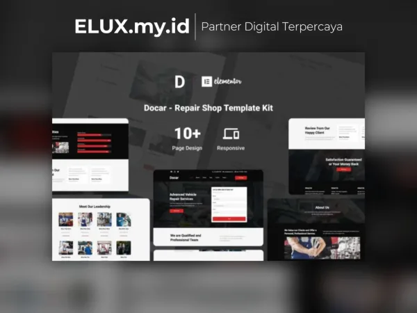 Foto Asli Docar Repair Shop Elementor Template Kit Lifetime Unlimited Domain