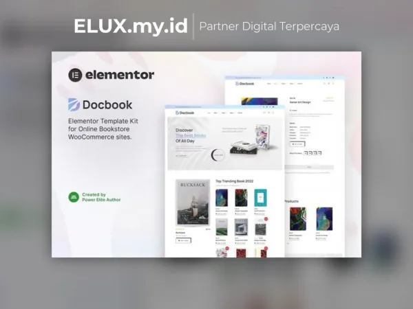 Foto Asli Docbook Online Bookstore Woocommerce Elementor Template Kit Lifetime