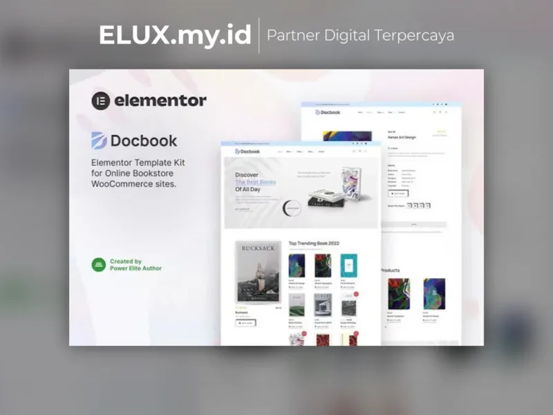 Foto Asli Docbook Online Bookstore Woocommerce Elementor Template Kit Lifetime