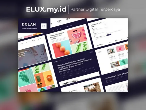 Detail Produk Dolan Personal Portfolio Elementor Template Kit Lifetime