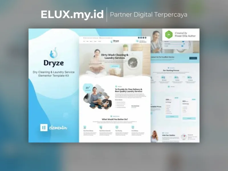 Dryze Dry Cleaning Laundry Service Elementor Lisensi Resmi Dryze Dry Cleaning Laundry Service Elementor Template Kit