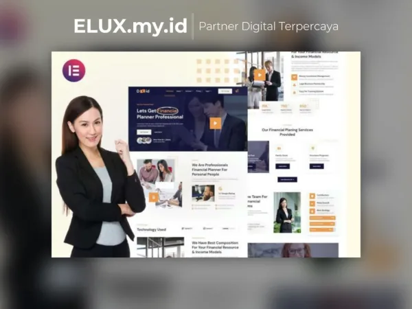 Tampilan Duid Personal Financial Consultant Service Elementor Template Kit