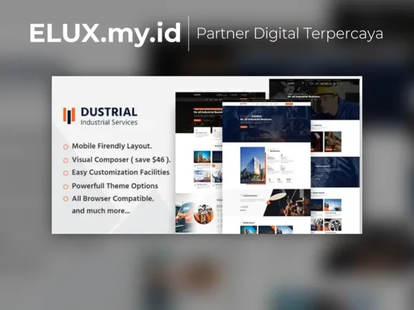 Tampilan Dustrial Factory Industrial Wordpress Theme