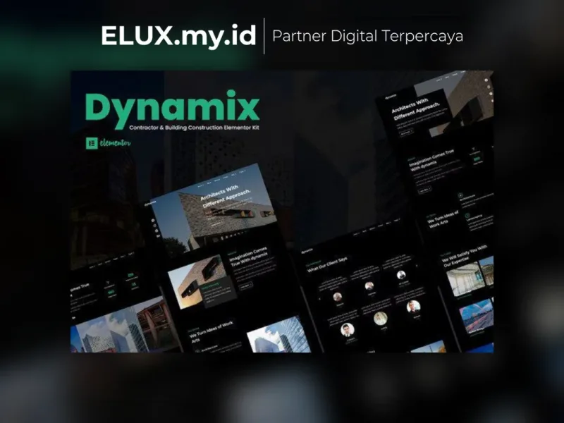 Dynamix Architecture Elementor Template Kit Tampilan Dynamix Architecture Elementor Template Kit Lifetime Unlimited Domain